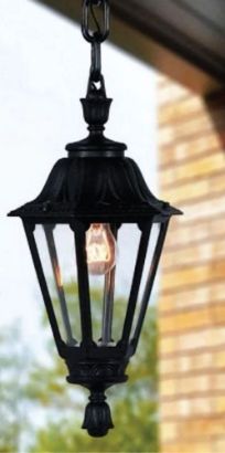 صورة فانوس علاقى خارجى  E26 اسود -ابيض فايبر ايطاليا